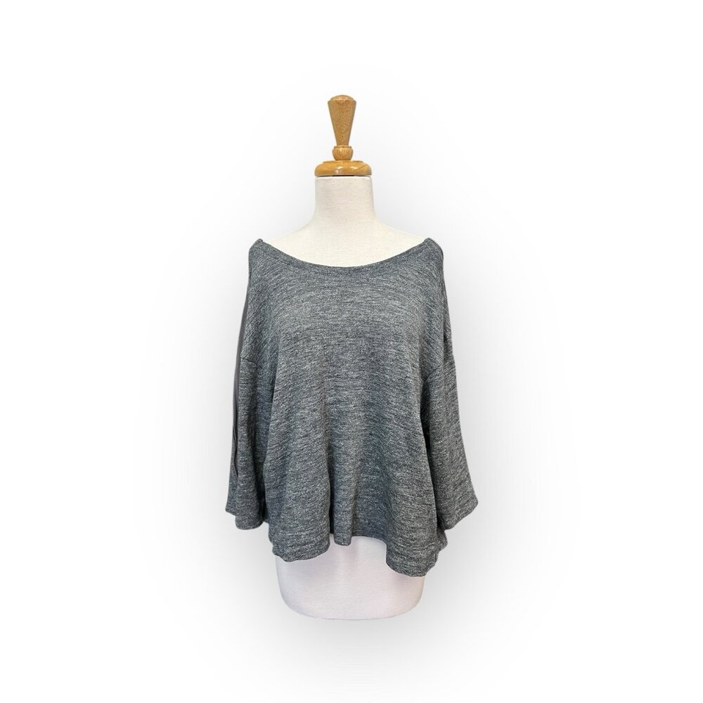 Adidas Stella McCartney Gray Boxy Sweatshirt Size S Small Zip Sleeve